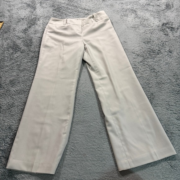 Ann Taylor LOFT Pants - Ann Taylor Loft Womens Marisa Dress Pants 6P Beige Wool Blend Wide Leg Lined